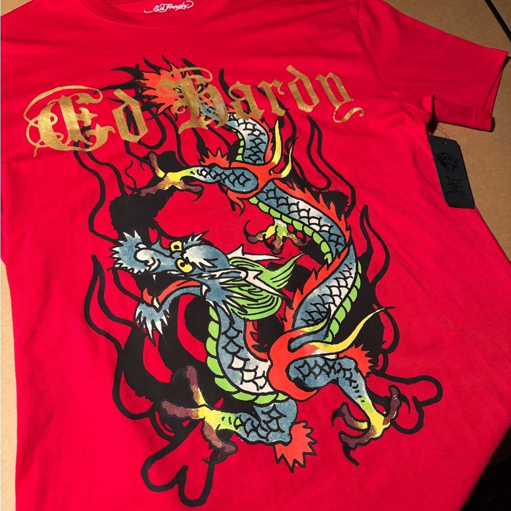 Ed Hardy Vibrant Red Dragon Tee